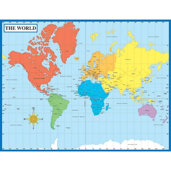 Assorted Publishers Map of the World Chartlet Chart (CD6302)