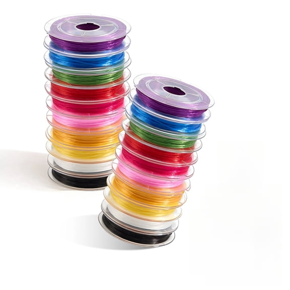Assorted Rainbow Elastic Cord, Flexible Stretch String for DIY Bracelet and Jewelry Craft Projects