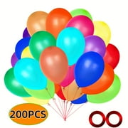 Assorted Rainbow Latex Balloons 12Inches, 200pcs Party Balloons for Birthday Baby Shower Wedding Party Supplies Arch Garland Decoration