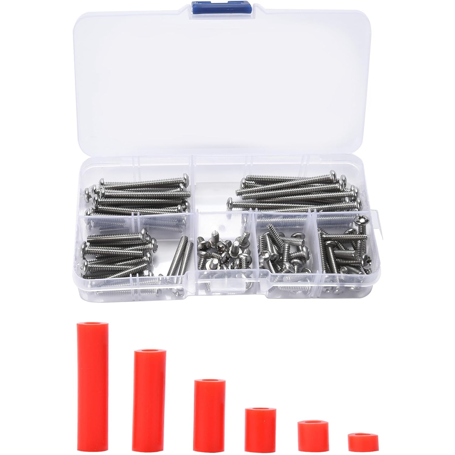 Assorted Screws And Electrical Outlet Spacers Kit Long White Wall