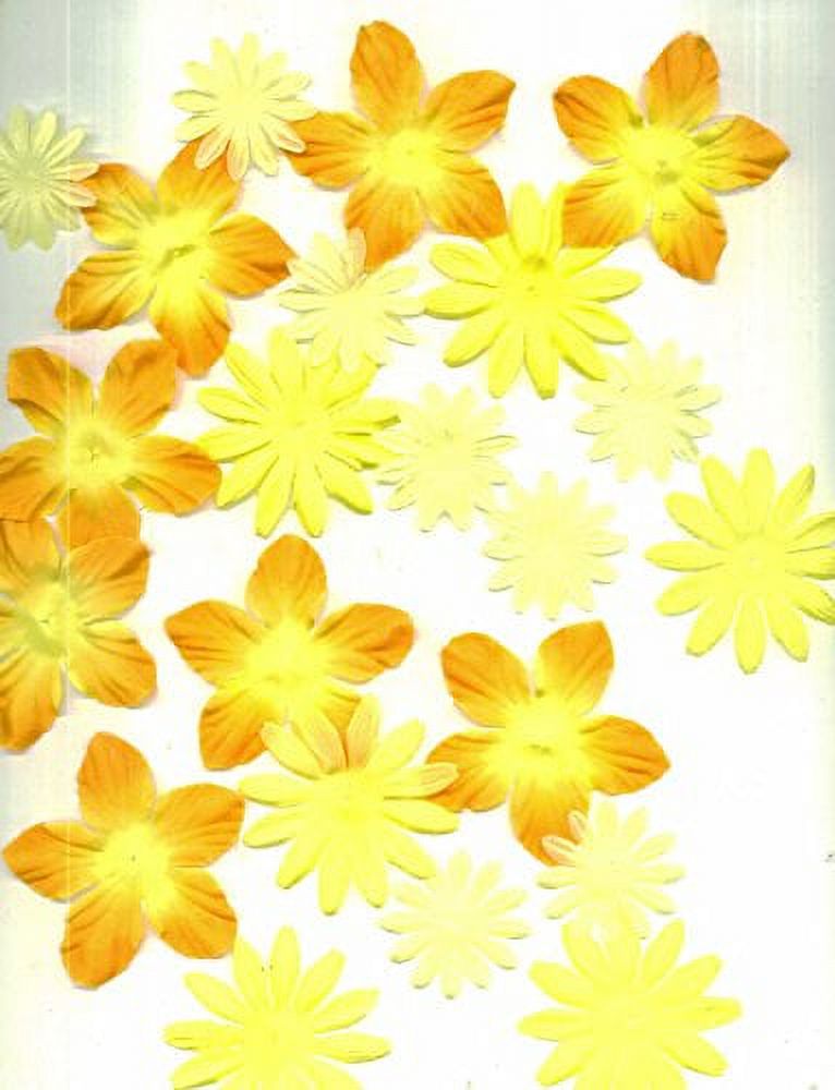 Assorted Silk Flowers Yellows