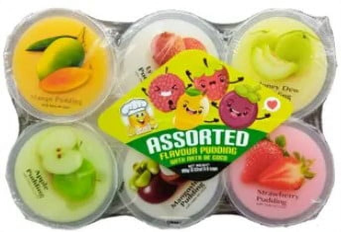 Assorted Smile Pudding w/Nata de Coco Mix (Mango, Melon, Lychee