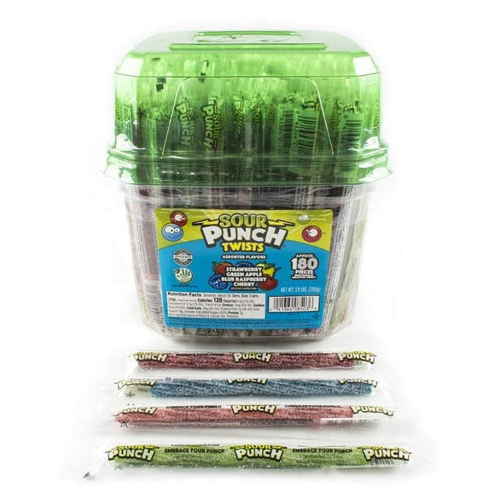 Assorted Sour Punch Twists Candy - Tub of 180