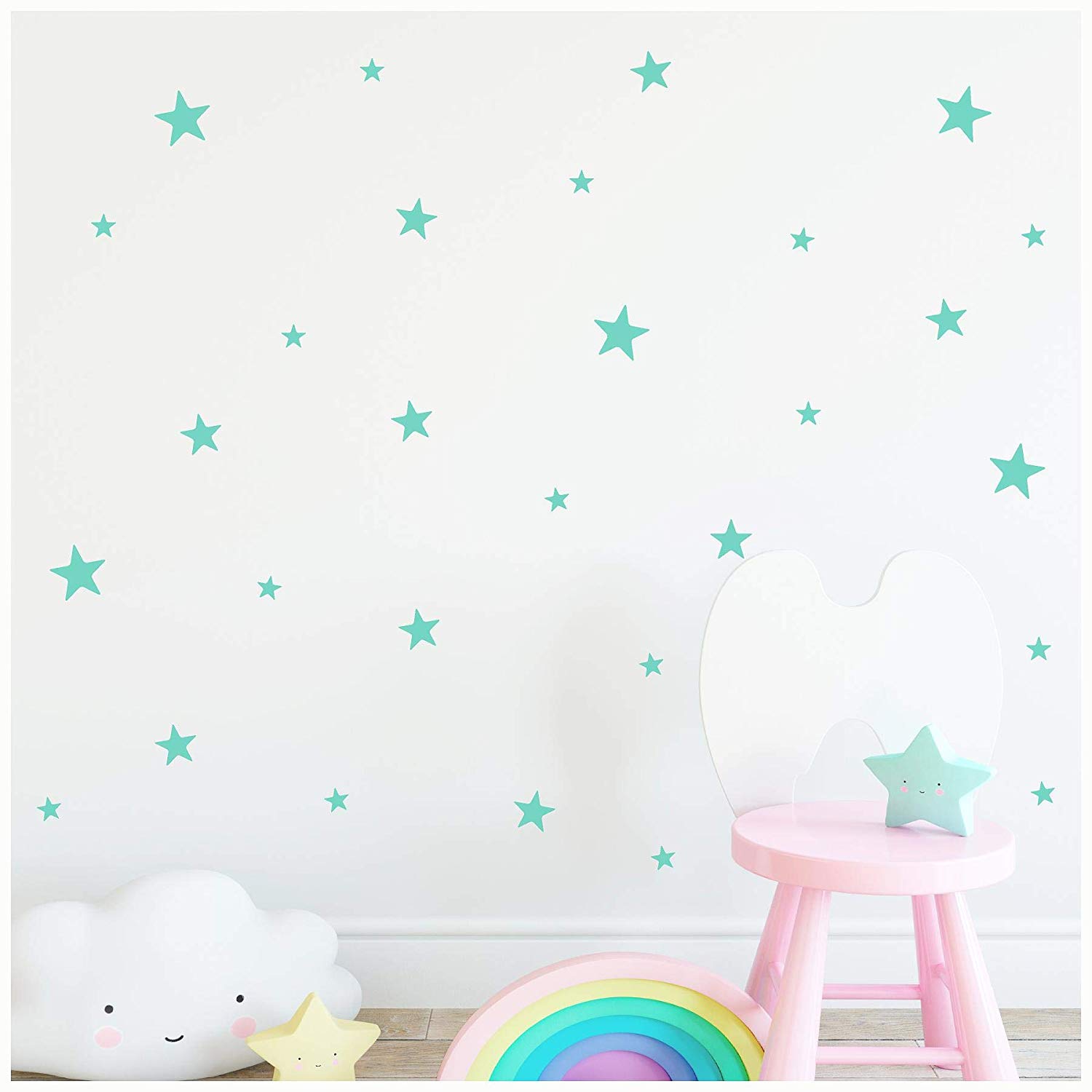 Patterned Stars Sticker Assorted Stars set of 300 Wall Pattern Decal Vinyl Sticker Star Decals ...