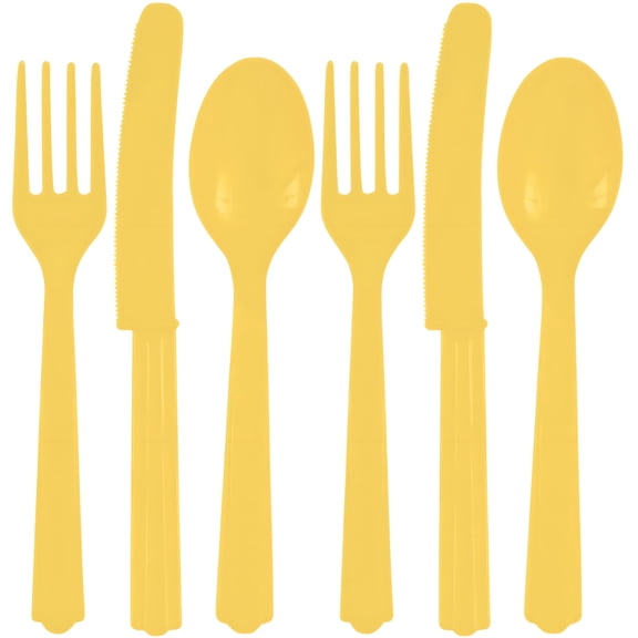 ASST PL CUTLERY - YELLOW SUNSH (12/96)