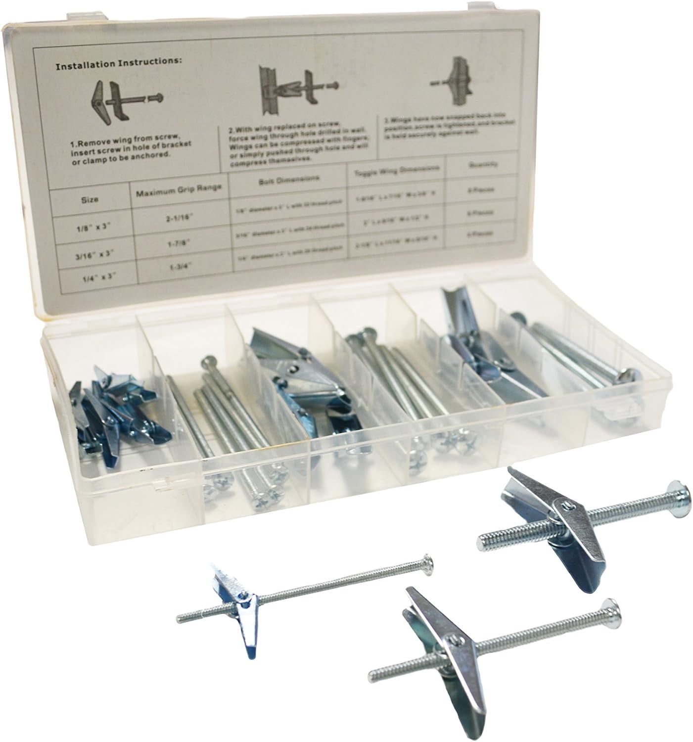 Assorted Toggle Bolt And Wing Nut (18 Piece Set)