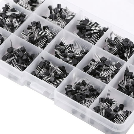 Assorted Transistor, 15 Types Three Pin Transistor Electronic Circuit for Basic Semiconductor Device Non-Contact Switch