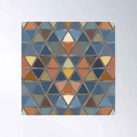 Assorted Triangles Poster Wall Art, Modern Wall Decor For Living Room Bedroom, 30x30 UNFRAMED