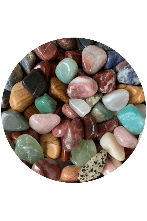 Assorted Tumbled Stones, Polished Natural Assorted Gemstone, Assorted Healing Crystals (Assorted, 3 Pound)