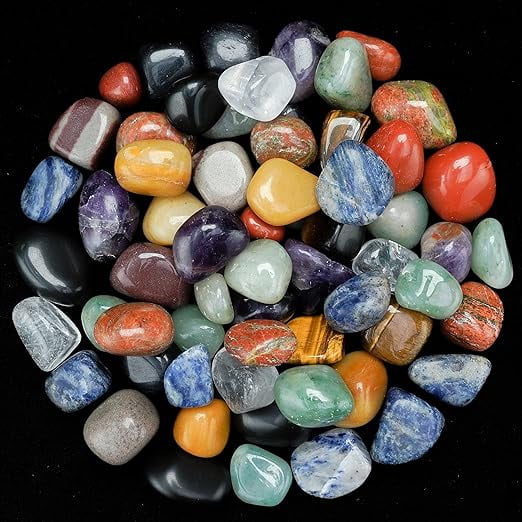 Mix Crystals Tumble Stones Bulk Set Pocket Crystal Healing Gemstones Tumbled Collection Palm Stone Good Luck Charm Gift Craft Home Decor DIY Size: 20-25 mm | 13-pcs