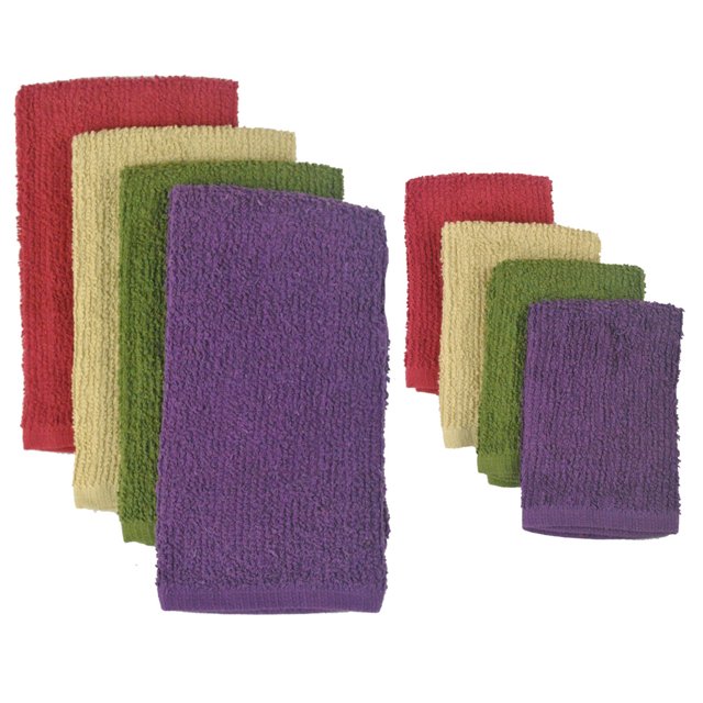 Assorted Urban Bar Mop Dishtowel & Dishcloth (Set of 8)