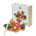 thumbnail image 1 of PlanToys® Wooden Assorted Vegetable Set | Montessori Play Food for Toddler | Includes Tomato, Mushroom, Shallot, Bell Pepper & Cucumber with Tray & Knife | Eco-Friendly Pretend Cooking & Roleplay Toy, 1 of 9
