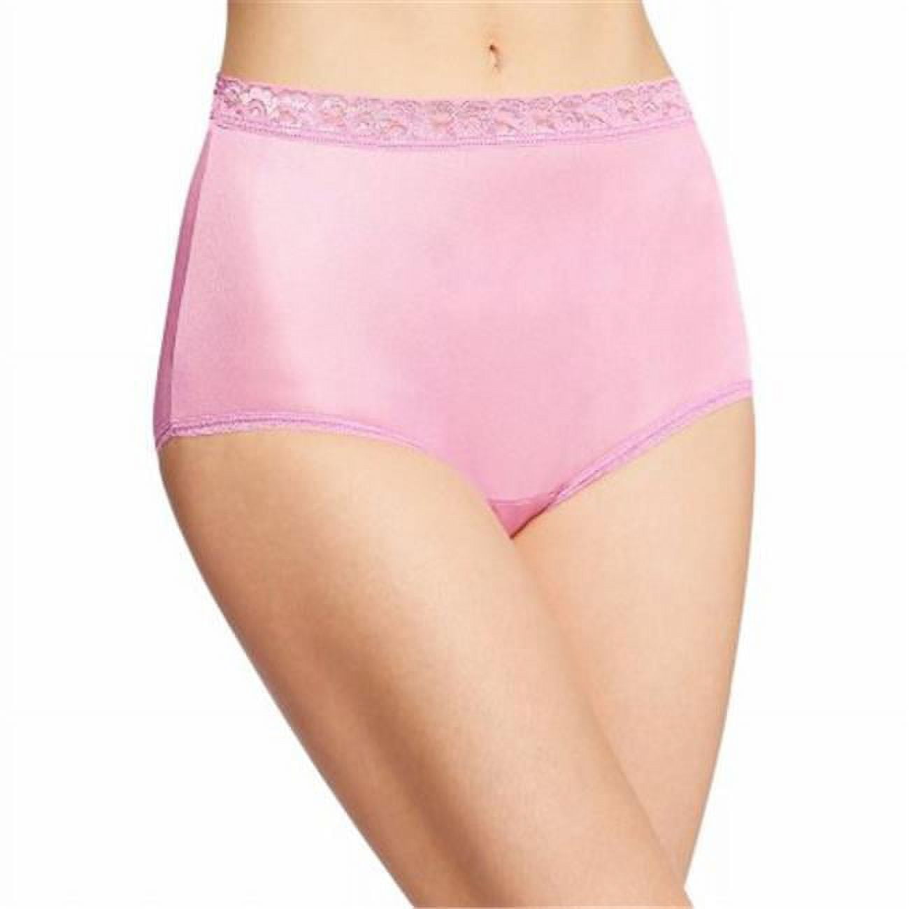 Womens 7 Simply Basic Nylon Brief Plum Juice Underwear Panties