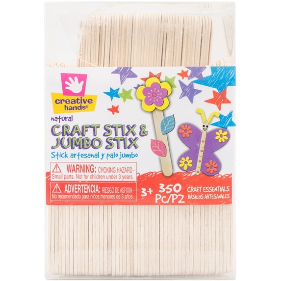 Assorted Wood Craft Stix 350/Pkg-