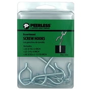 Peerless Chain Assorted Screw Hooks Kit, Zinc, 8 Piece, 4800760