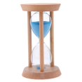 thumbnail image 1 of Assorted glass Hourglass 15min/20min/30min Wooden glass Pub Hotel Bar Decor Ornament - Blue, 30 Minutes, 1 of 8