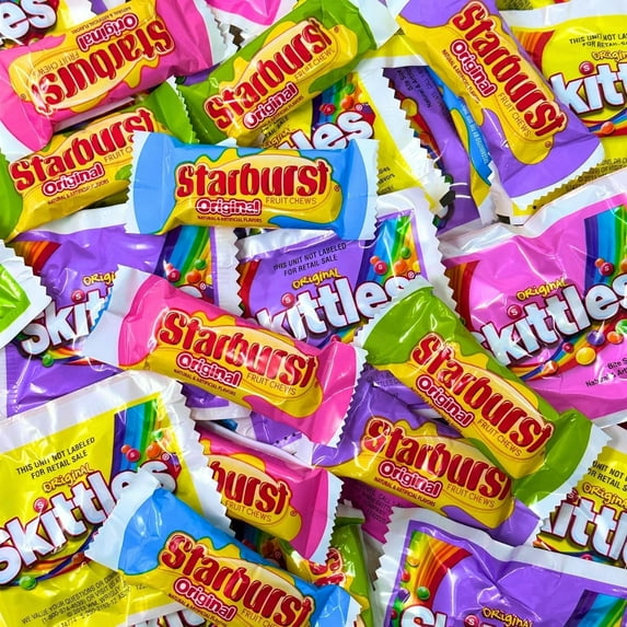 Assortit Skittles & Starburst Candy Mix - Gluten-Free Chewy Treats, Variety Pack (48-oz.)