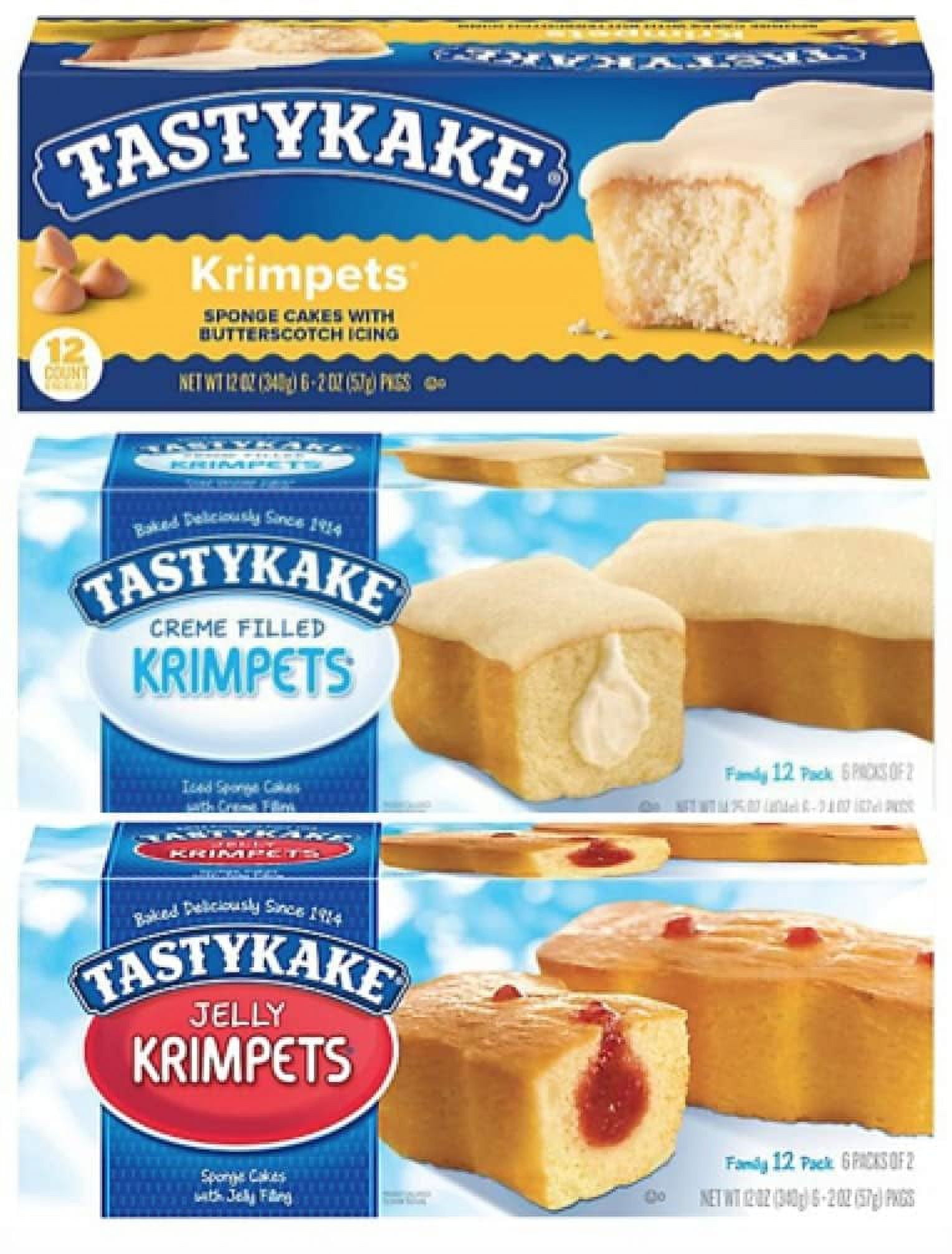 Assortment Butterscotch, Jelly, Creme Filled Tastykake Krimpets (12 oz
