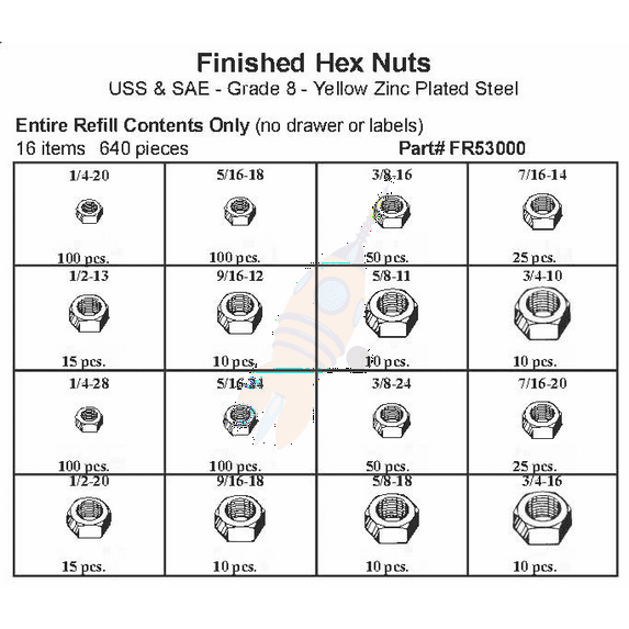 Assortment Refill Only for FK13000 and FK53000