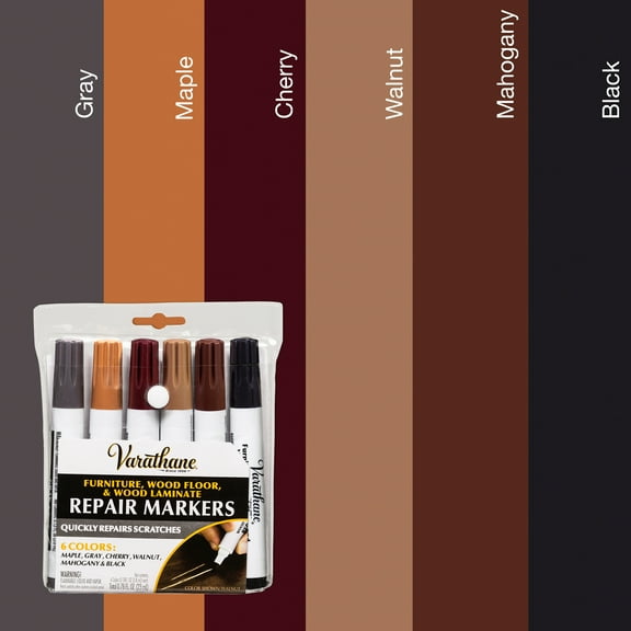 12 Pack, Assortment, Varathane Furniture, Wood Floor and Wood Laminate Markers-347840, 6 colors, 0.78 each