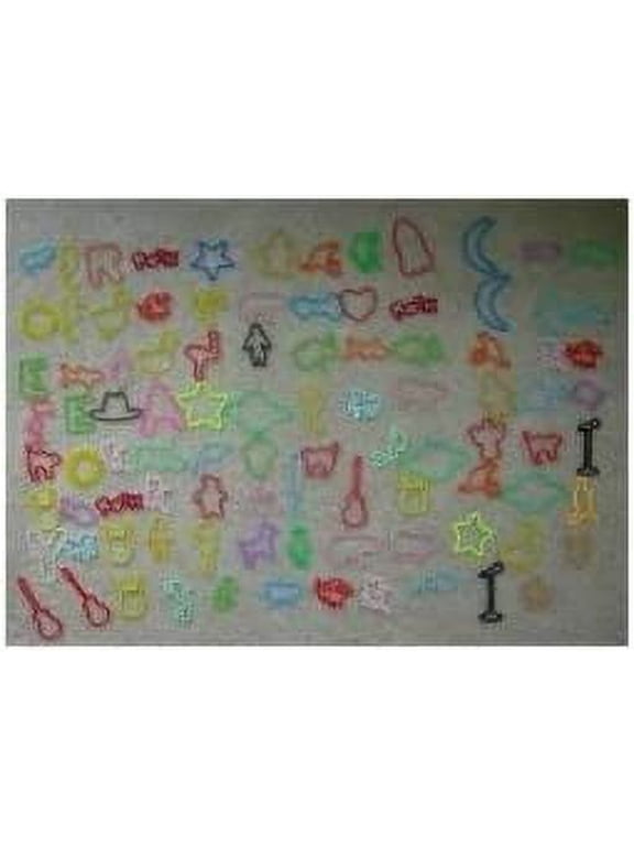 Assortment of 60 Fun Bands Silly Bandz Rubber Band Bracelets - America, Crazy Characters, Rock 'n' Roll, Sea Life, Sports, Zoo Creatures and More!