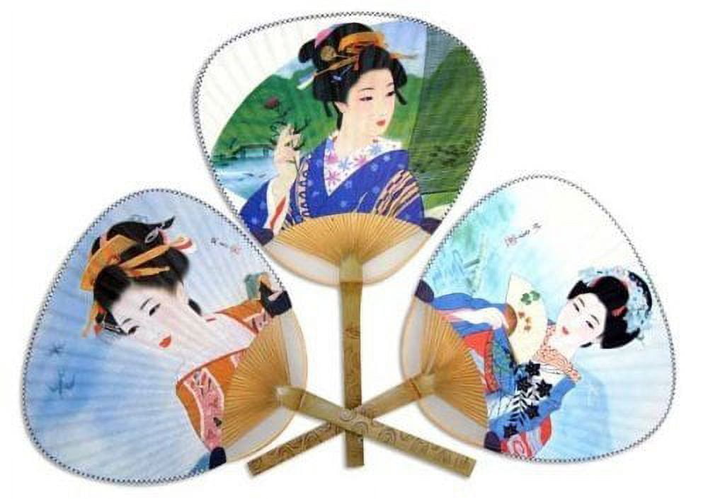 Assortment of one dozen (12) Feng Shui Hand Fan Chinese Palace Fans