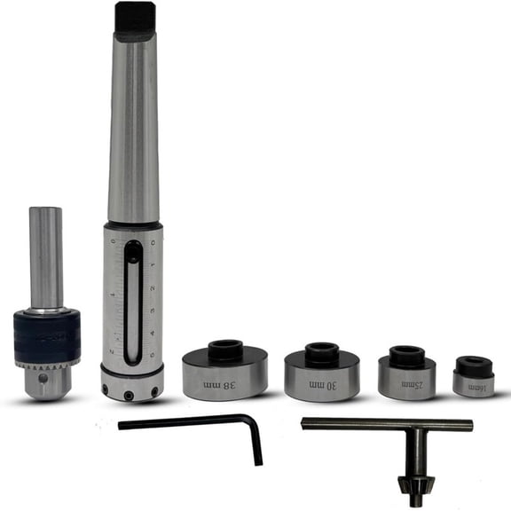 Assorts 3MT Tapping, Threading, and Reaming Die Holder Set with Drill Chuck - Metric