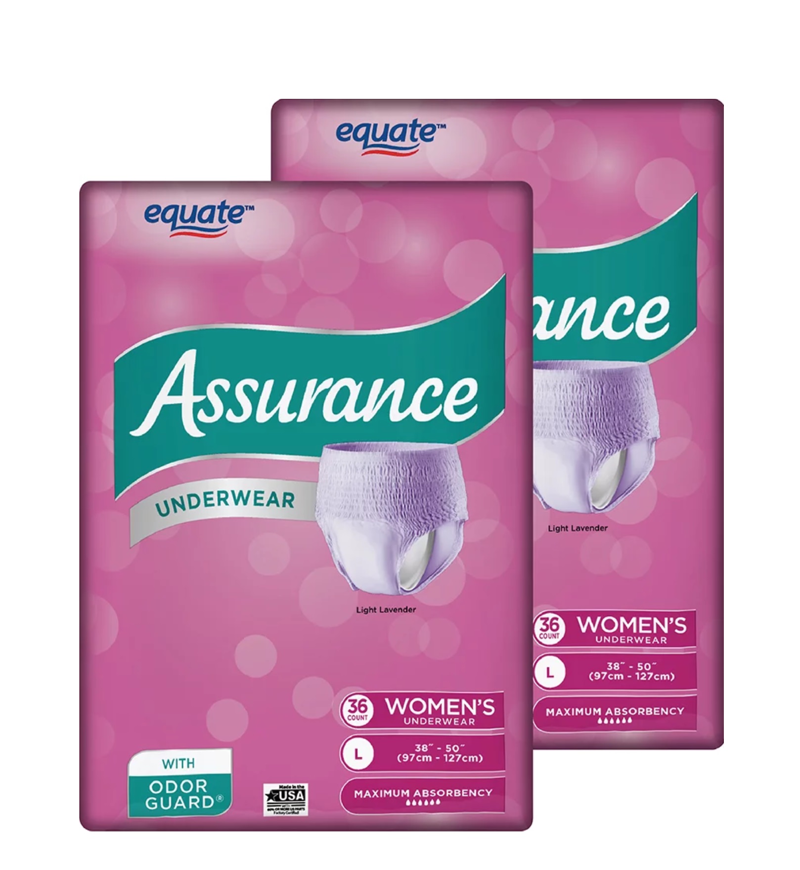 Assourance Womens Incontinence And Postpartum Underwear, Larg, Maximum