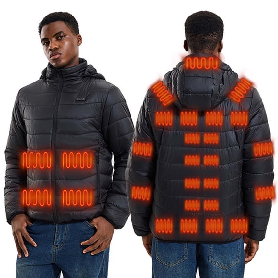 Assttyimr Men's Heated Jacket with Battery Pack Soft Comfortable USB ...