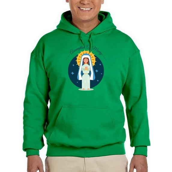 Assumption Of Mary August 15Th. Hoodie Men -Image by Shutterstock, Male 5X-Large