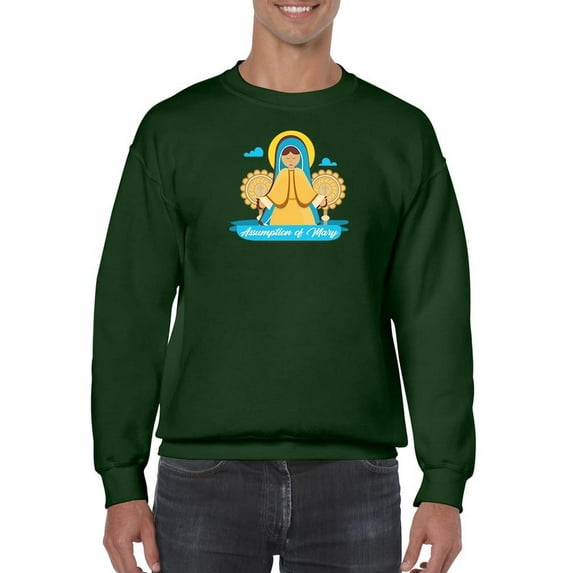Assumption Of Mary Day Sweatshirt Men -Image by Shutterstock, Male 4X-Large
