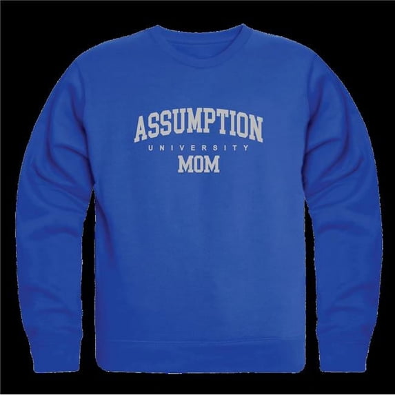 Assumption University Greyhounds Mom Crewneck Sweatshirt, Royal - Large