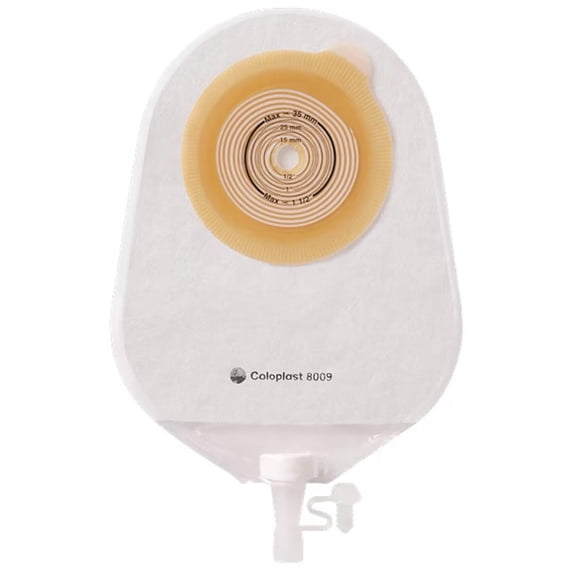 Assura ColoKids 1-Piece Pediatric Urostomy Pouch  Cut-to-fit Flat 1/2'' - 1-1/2'', Box of 10