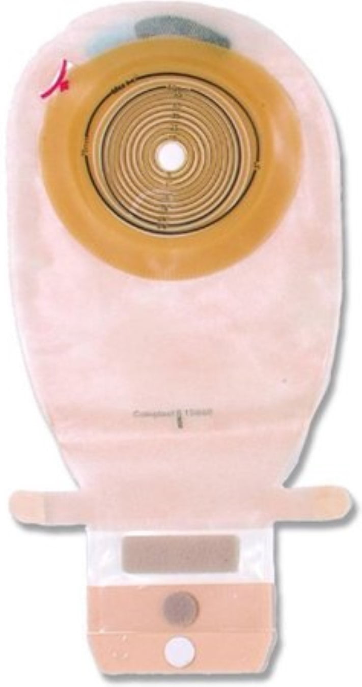Assura EasiClose Drainable One-Piece Colostomy Pouch 15860 Box of 10, Transparent