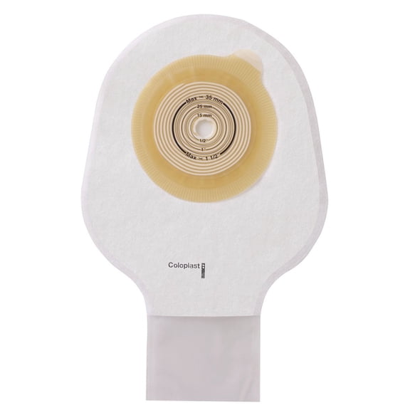 Assura ColoKids Colostomy Pouch Drainable 1/2 to 1-1/2 Inch Stoma 8.5"L 1pc System Transparent 2115, 10 Ct