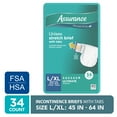 thumbnail image 1 of Assurance Unisex Stretch Briefs with Tabs, L/XL, 34 Count, 1 of 7