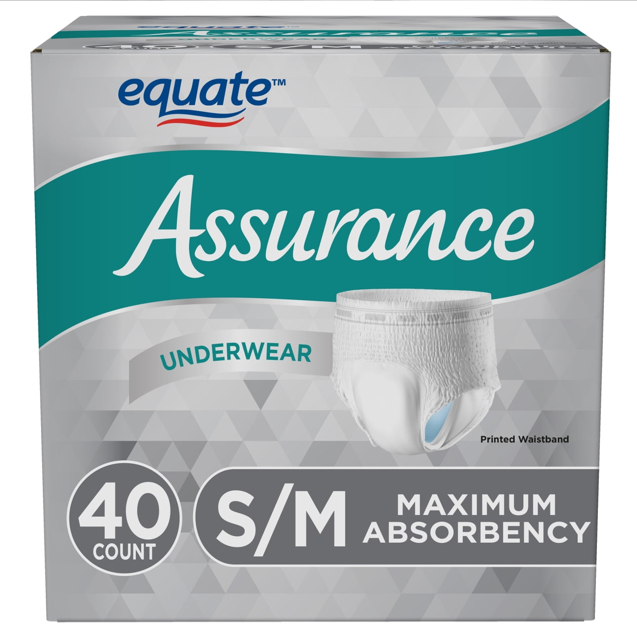 Assurance Men's Incontinence Underwear, Maximum Absorbency, S/M (40 Count)