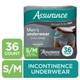 thumbnail interactive-video image 1 of Assurance Men's Incontinence Underwear, S/M , Maximum Absorbency (36 Count), 1 of 13
