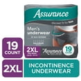 thumbnail image 1 of Assurance Men's Incontinence Underwear, XXL, Maximum Absorbency, 19 Count, 1 of 10