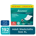 thumbnail image 1 of Assurance Premium XL Washcloths for Adults, Disposable & Pre-Moistened (192 Count), 1 of 14