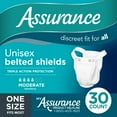 Assurance Unisex Incontinence Belted Shield, Moderate Absorbency (30