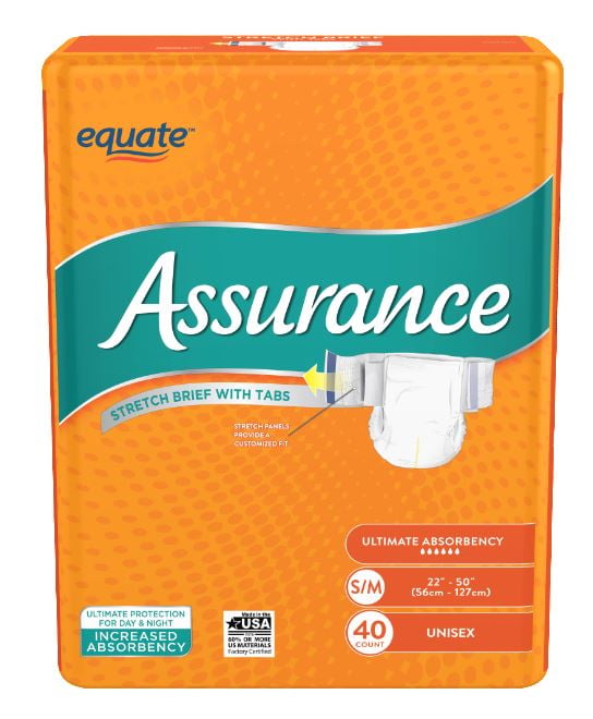 Assurance Unisex Incontinence Stretch Briefs With Tabs, Ultimate ...