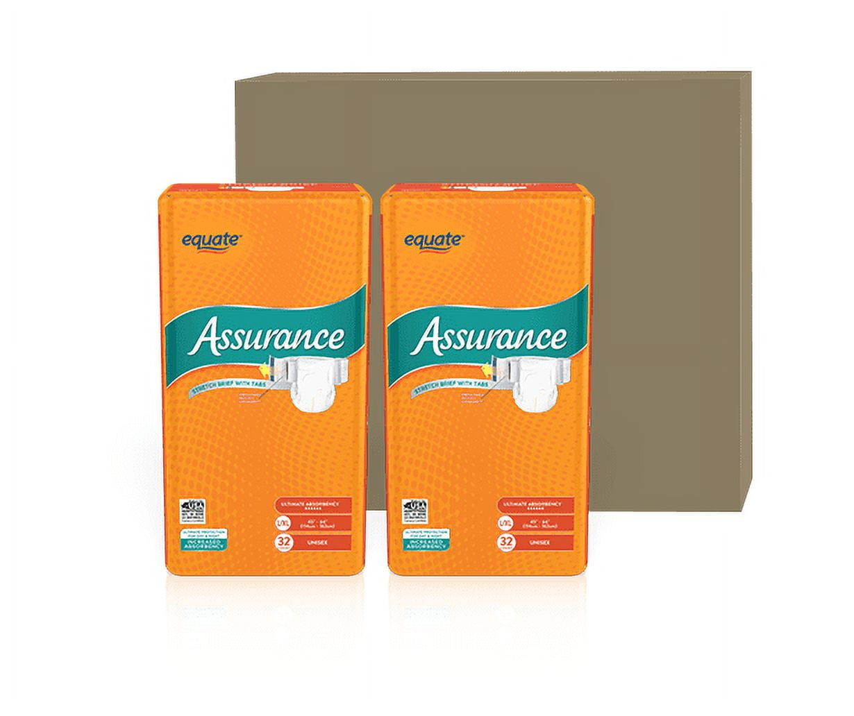 Assurance Unisex Incontinence Stretch Briefs with Tabs, Ultimate