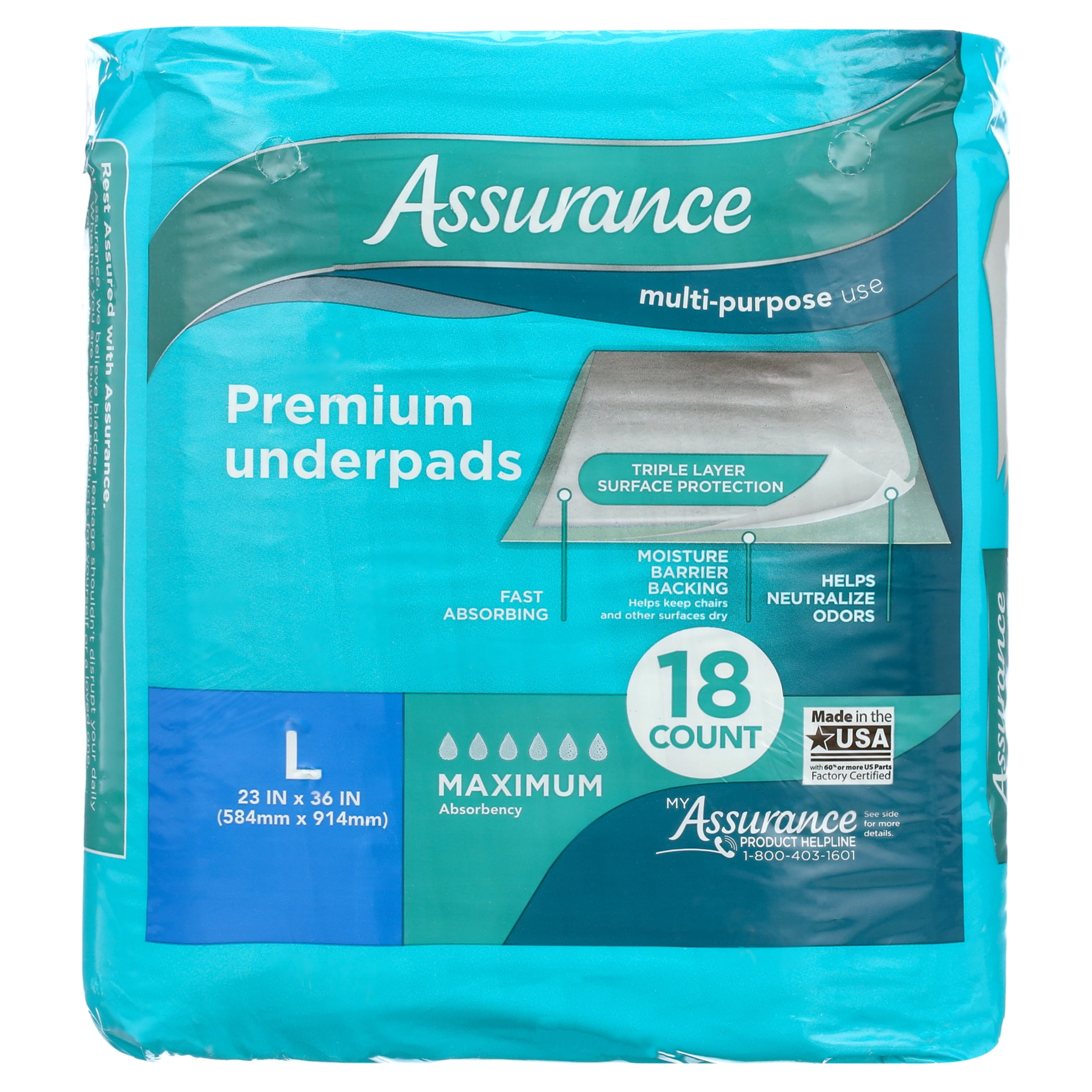 Assurance Unisex Premium Quilted Underpad, Maximum Denmark