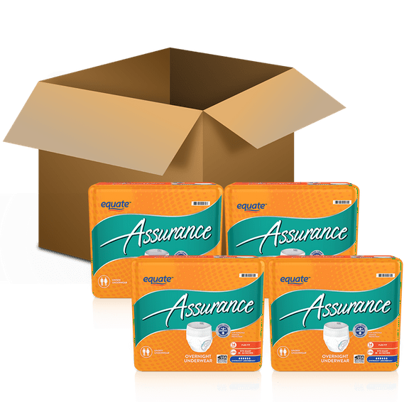 Assurance Unisex Underwear, Overnight Absorbency, L/XL, (56 Count)