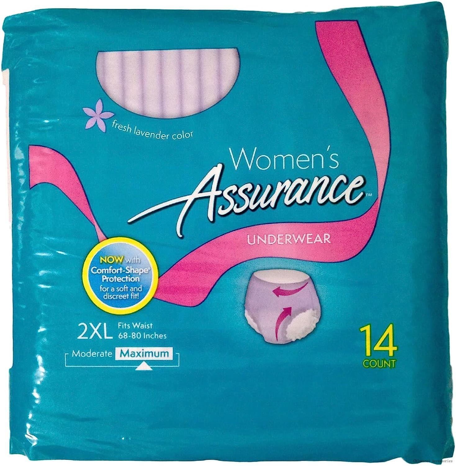 Assurance Women's (Fresh Lavender Color) Underwear, 2Xl, 14 Count
