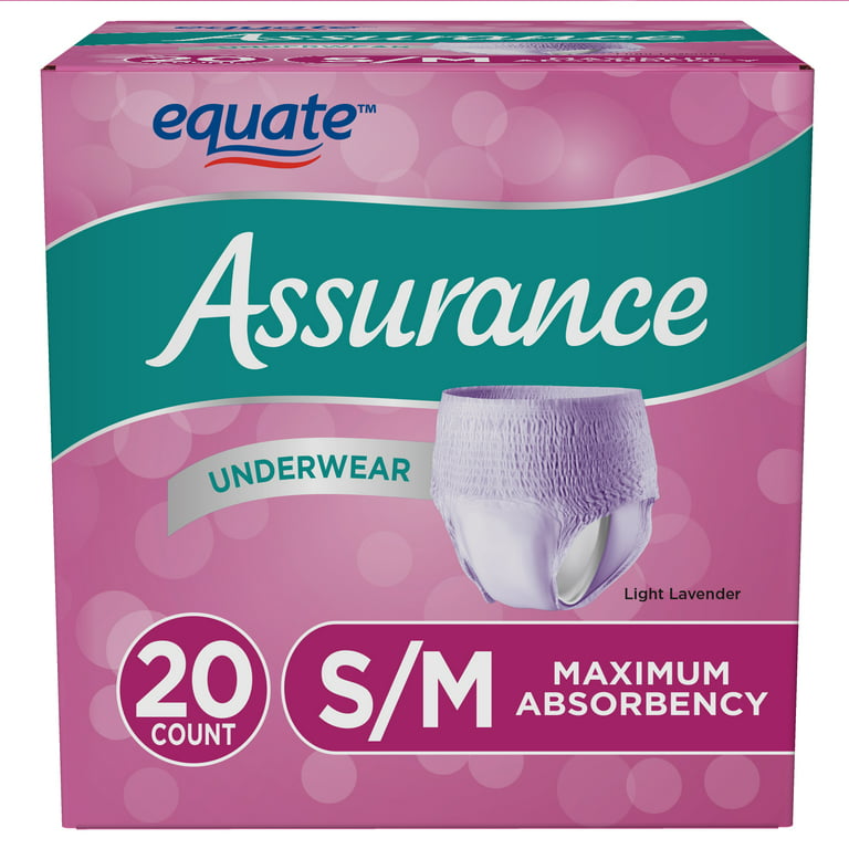 Assurance Women's Incontinence & Postpartum Underwear, Maximum Absorbency,  S/m (20 Count) 