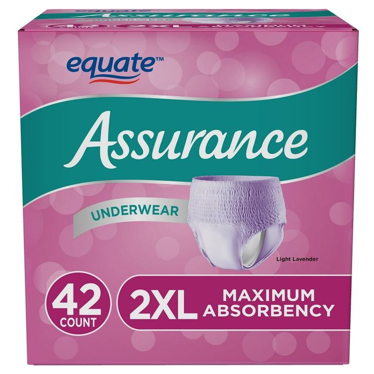 Activate ebb tide fame equate assurance incontinence underwear suspend ...
