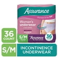 thumbnail image 1 of Assurance Women's Incontinence & Postpartum Underwear, S/M , Maximum Absorbency (36 Count), 1 of 11