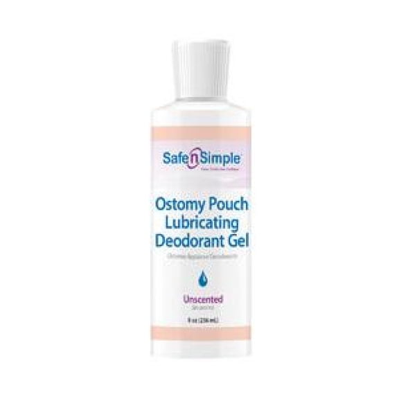 Assure C Ostomy Pouch Lubricating Deodorant Gel, Unscented, Clear, 8 ounce Bottle, 1 Count